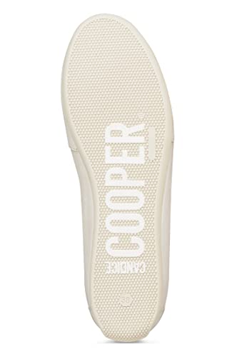 Candice Cooper Rock S-Sneakers aus Leder in Vintage-Optik-Weiß, Weiß-Hellblau 34
